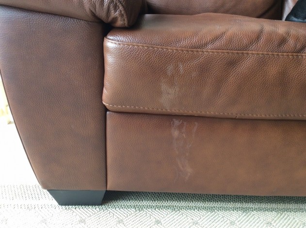 Damage can be repaired by our Professional leather finishers