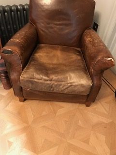 replacing leather to club chair