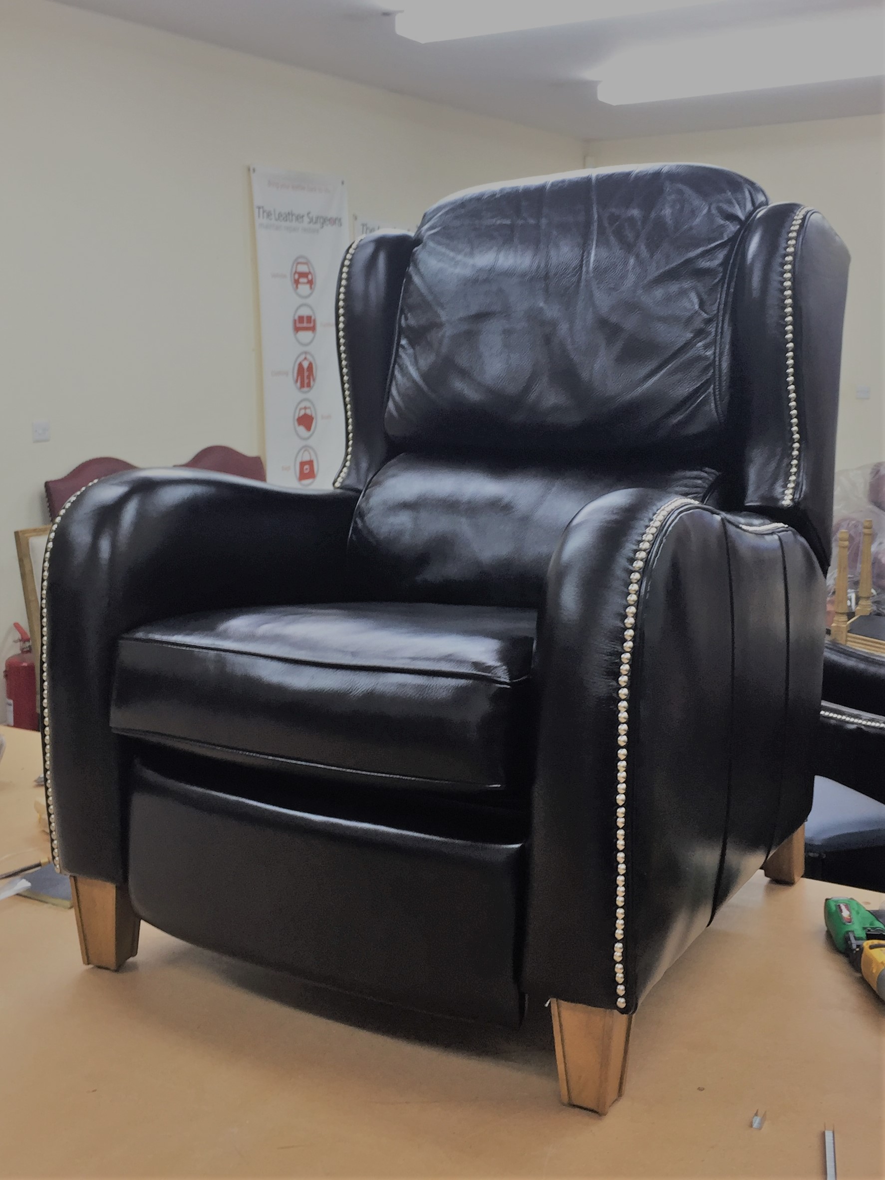 Changing the colour of a leather armchair